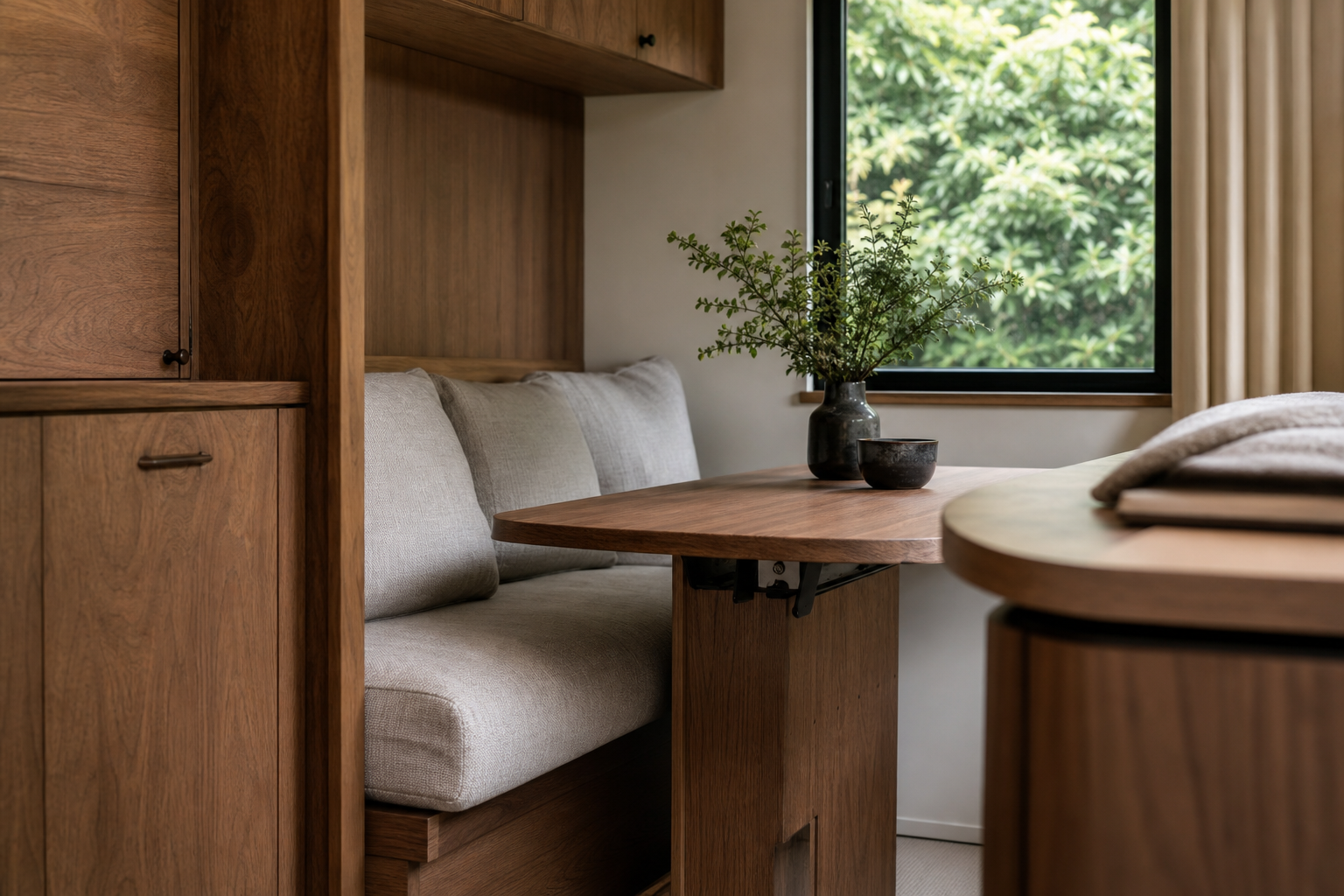 Tiny house esprit van : compacité, rangements et ambiance bois